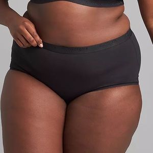 Nine pair of Cacique black cotton panties.